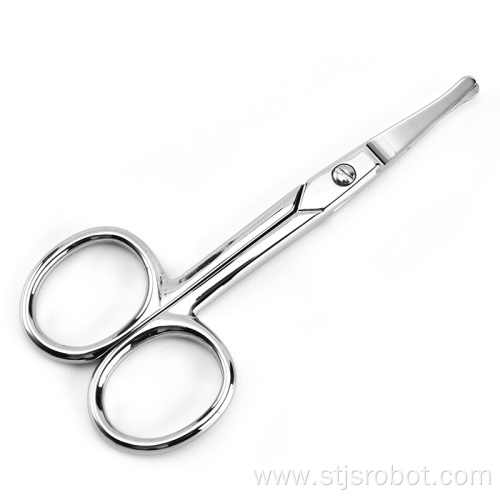 Hair eyebrows stainless steel scissors cutting tools round head nose hair beauty scissors